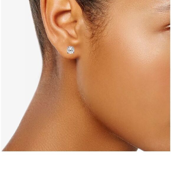 NWT Giani Bernini sterling silver cubic zirconia drop and stud earrings - Picture 3 of 11